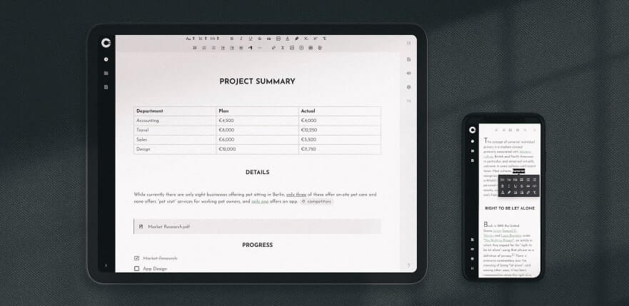 Cryptee-notes-interface