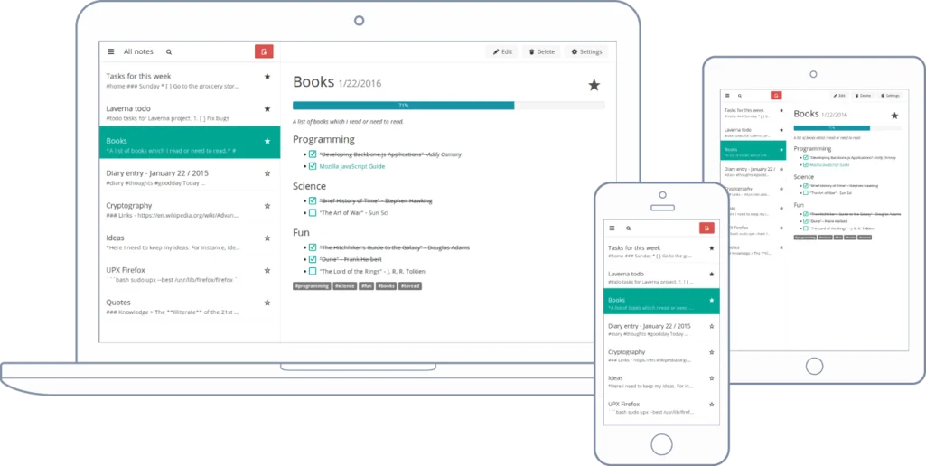laverna-note-app-interface
